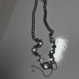 🌌Y2K Starry Galaxy Silver Chain Necklace